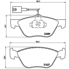 BREMBO fékbetétkészlet, tárcsafék P 23 077 autóalkatrész