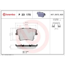 BREMBO fékbetétkészlet, tárcsafék P 23 175 autóalkatrész