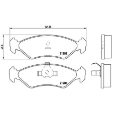 BREMBO fékbetétkészlet, tárcsafék P 24 028 fékbetét