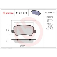 BREMBO fékbetétkészlet, tárcsafék P 24 078 autóalkatrész