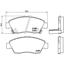 BREMBO fékbetétkészlet, tárcsafék P 28 024 autóalkatrész