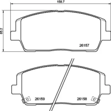 BREMBO fékbetétkészlet, tárcsafék P 30 116 autóalkatrész