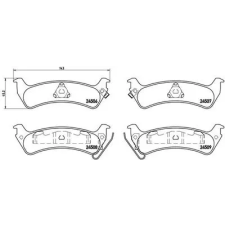 BREMBO fékbetétkészlet, tárcsafék P 37 012 autóalkatrész