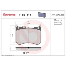 BREMBO fékbetétkészlet, tárcsafék P 50 114 autóalkatrész