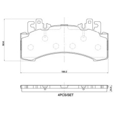BREMBO fékbetétkészlet, tárcsafék P 50 182 autóalkatrész