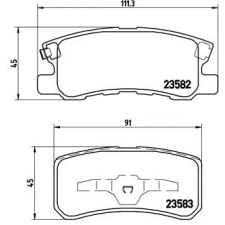 BREMBO fékbetétkészlet, tárcsafék P 54 031 fékbetét