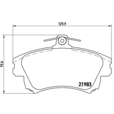 BREMBO fékbetétkészlet, tárcsafék P 54 036 autóalkatrész