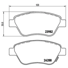BREMBO fékbetétkészlet, tárcsafék P 59 051 autóalkatrész