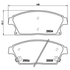 BREMBO fékbetétkészlet, tárcsafék P 59 077 autóalkatrész