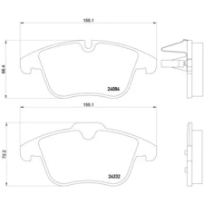 BREMBO fékbetétkészlet, tárcsafék P 61 106 autóalkatrész