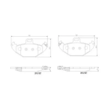 BREMBO fékbetétkészlet, tárcsafék P 68 021 autóalkatrész