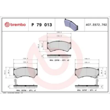 BREMBO fékbetétkészlet, tárcsafék P 79 013 autóalkatrész