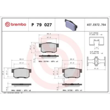 BREMBO fékbetétkészlet, tárcsafék P 79 027 autóalkatrész