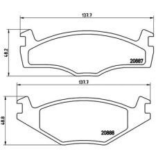 BREMBO fékbetétkészlet, tárcsafék P 85 012 fékbetét