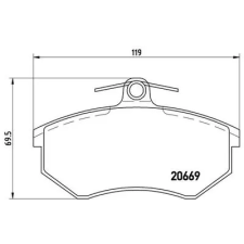 BREMBO fékbetétkészlet, tárcsafék P 85 092 autóalkatrész