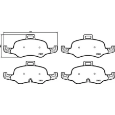 BREMBO fékbetétkészlet, tárcsafék P 85 160 autóalkatrész