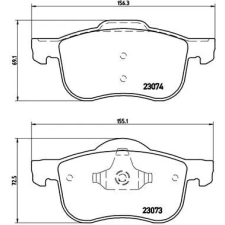 BREMBO fékbetétkészlet, tárcsafék P 86 016 autóalkatrész