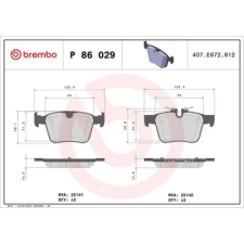 BREMBO fékbetétkészlet, tárcsafék P 86 029 autóalkatrész
