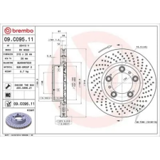 BREMBO féktárcsa 09.C095.11 autóalkatrész