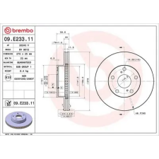 BREMBO féktárcsa 09.E233.11 autóalkatrész