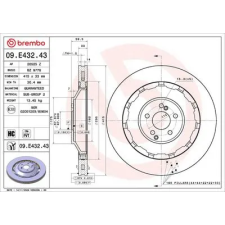 BREMBO féktárcsa 09.E432.43 autóalkatrész