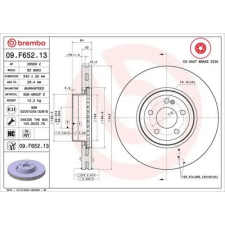 BREMBO féktárcsa 09.F652.13 autóalkatrész