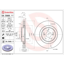 BREMBO féktárcsa BREMBO 09.D989.11 féktárcsa