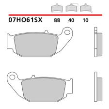 BREMBO Off-Road Szintermetál Fékbetétek - 07HO61SX egyéb motorkerékpár alkatrész