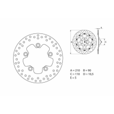 BREMBO Oro Fix féktárcsa - 68B40726 egyéb motorkerékpár alkatrész
