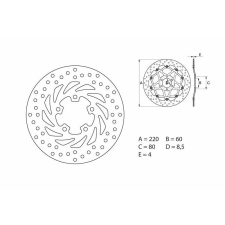 BREMBO Oro Fix féktárcsa - 68B40732 egyéb motorkerékpár alkatrész