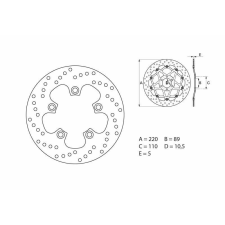 BREMBO Oro Fix féktárcsa - 68B40744 motorkerékpár féktárcsa