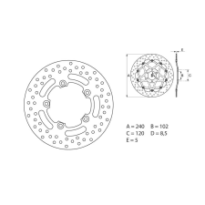 BREMBO Oro Fix féktárcsa - 68B40760 egyéb motorkerékpár alkatrész