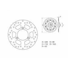 BREMBO Oro Fix féktárcsa - 68B40770 egyéb motorkerékpár alkatrész
