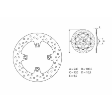BREMBO Oro Fix féktárcsa - 68B40779 egyéb motorkerékpár alkatrész