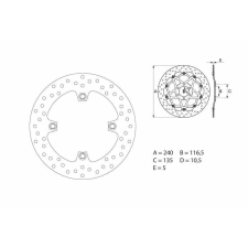 BREMBO Oro Fix féktárcsa - 68B40783 motorkerékpár féktárcsa