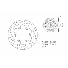 BREMBO Oro Fix féktárcsa - 68B407C1 egyéb motorkerékpár alkatrész