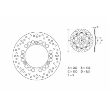 BREMBO Oro Fix féktárcsa - 68B407C4 egyéb motorkerékpár alkatrész
