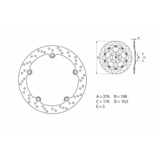 BREMBO Oro Fix féktárcsa - 68B407C8 motorkerékpár féktárcsa