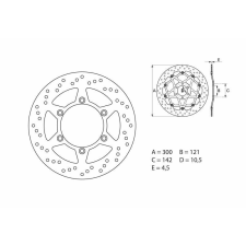 BREMBO Oro Fix féktárcsa - 68B407D5 egyéb motorkerékpár alkatrész