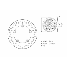 BREMBO Oro Fix féktárcsa - 68B407G8 egyéb motorkerékpár alkatrész