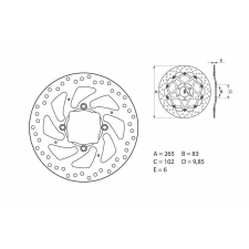BREMBO Oro Fix féktárcsa - 68B407H2 egyéb motorkerékpár alkatrész