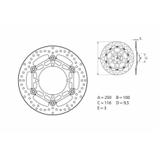 BREMBO Oro lebegő féktárcsa - 78B40810 motorkerékpár féktárcsa