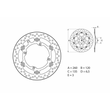 BREMBO Oro Lebegő Féktárcsa - 78B40814 egyéb motorkerékpár alkatrész