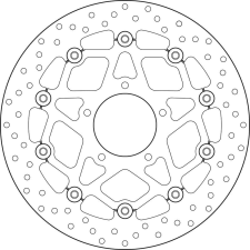 BREMBO Oro lebegő féktárcsa - 78B40893 motorkerékpár féktárcsa
