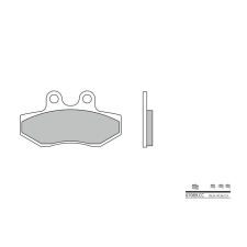 BREMBO Robogó Szén-Kerámia Fékbetétek - 07089CC BREMBO Futómű és fék alkatrész Fékbetét (tárcsafék) egyéb motorkerékpár alkatrész