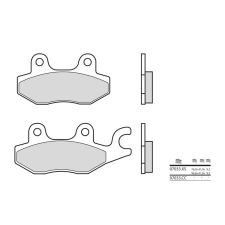 BREMBO robogó szinterelt fém fékbetétek - 07033XS egyéb motorkerékpár alkatrész