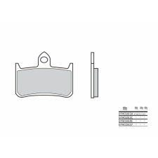 BREMBO Street szénszálas-kerámia fékbetétek - 07HO2807 egyéb motorkerékpár alkatrész