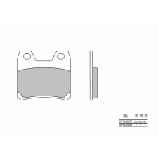 BREMBO Street Szinterelt Fémbetétes Fékbetétek - 07YA40SP egyéb motorkerékpár alkatrész