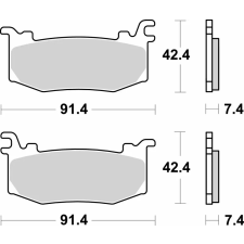 BREMBO Street szinterezett fékbetét – 07BB44SR BREMBO Futómű és fék alkatrészek Fékbetétek (tárcsafék) egyéb motorkerékpár alkatrész