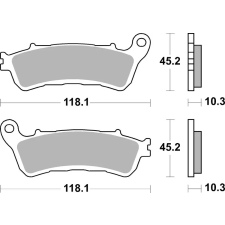 BREMBO szinterezett fékbetét - 07HO66SP BREMBO Futómű és fék alkatrészek Fékbetétek (tárcsafék) egyéb motorkerékpár alkatrész